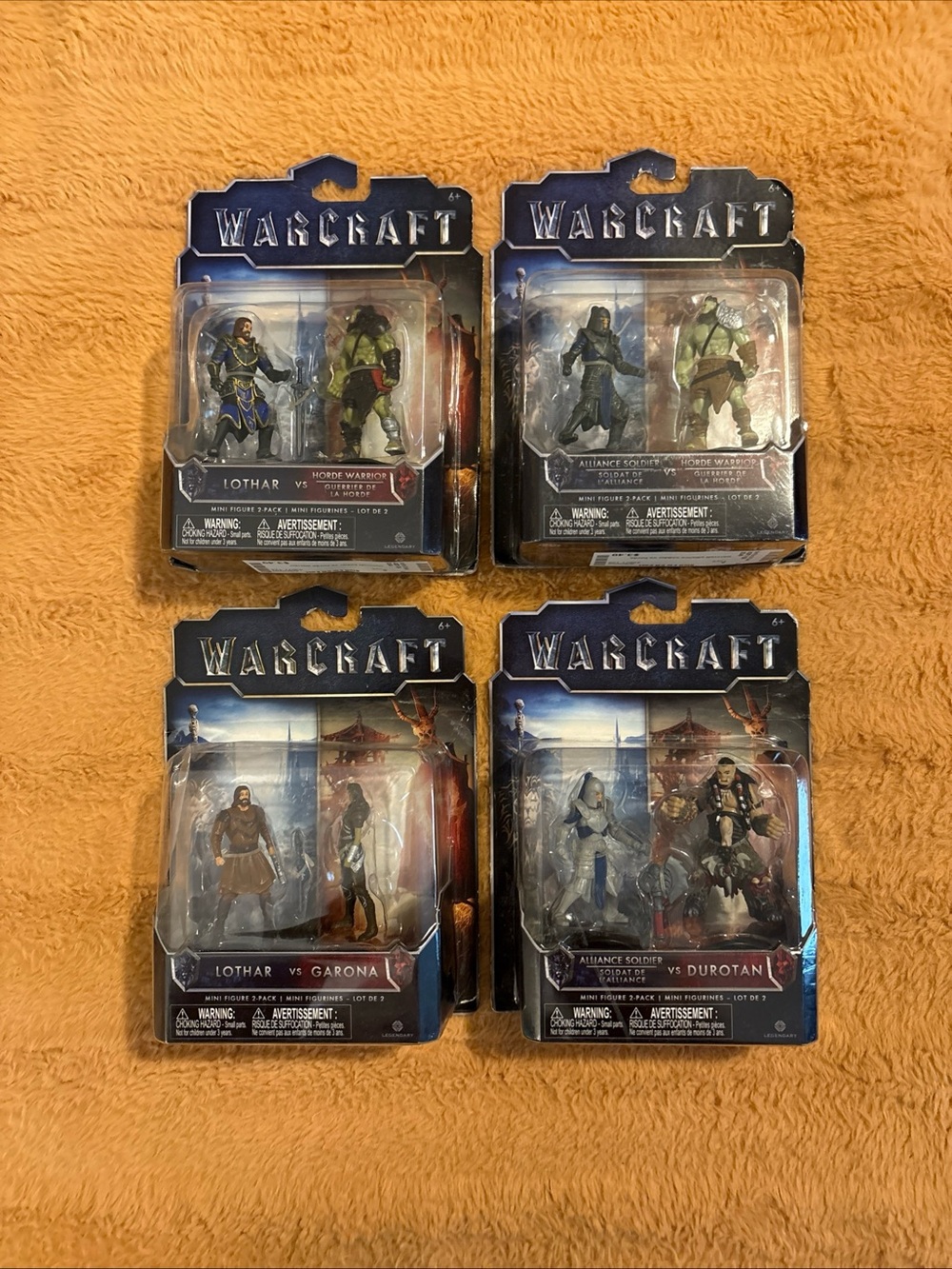 Craft Warcraft Action Figure 4-Pack with Blue Packaging and Brown Backing